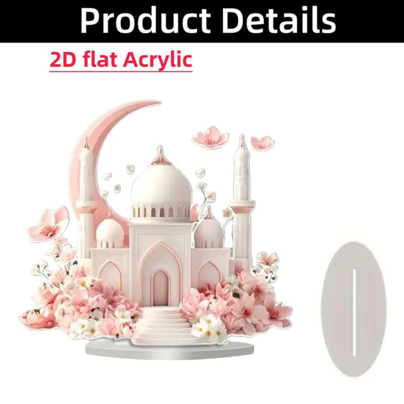 Islamic Crescent with Islamic Motifs Acrylic Desktop Ornament (MAC398) La Vie Bien Islamic Crescent with Islamic Motifs Acrylic Desktop Ornament (MAC398)