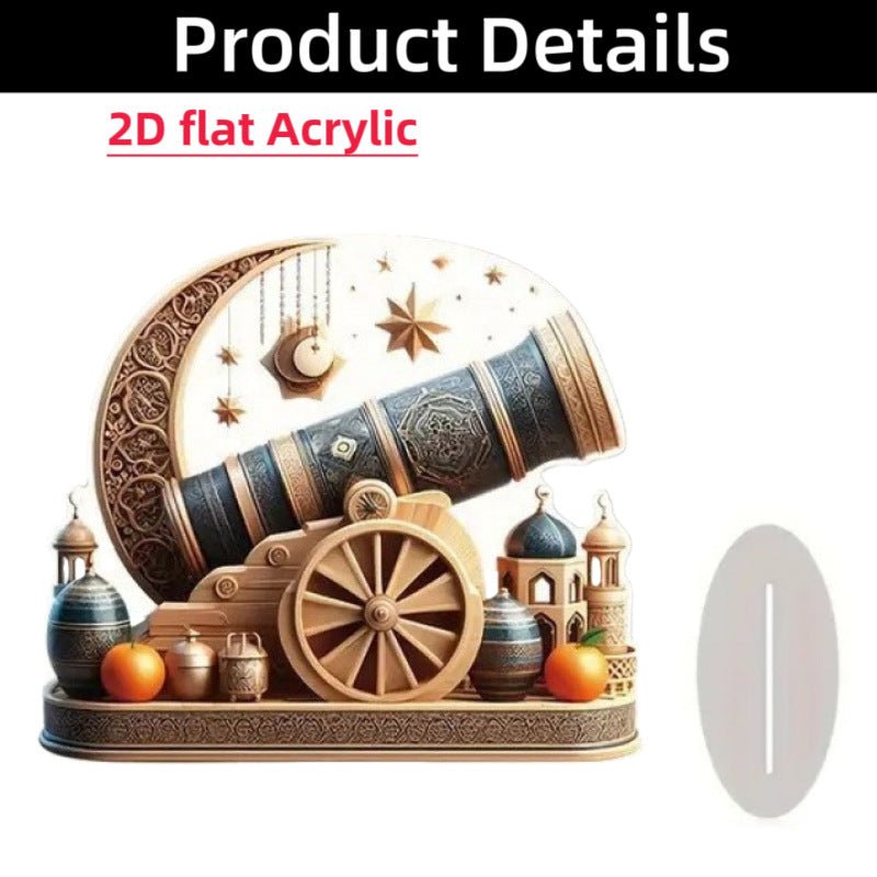 Islamic Crescent with Islamic Motifs Acrylic Desktop Ornament (MAC398) La Vie Bien Islamic Crescent with Islamic Motifs Acrylic Desktop Ornament (MAC398)