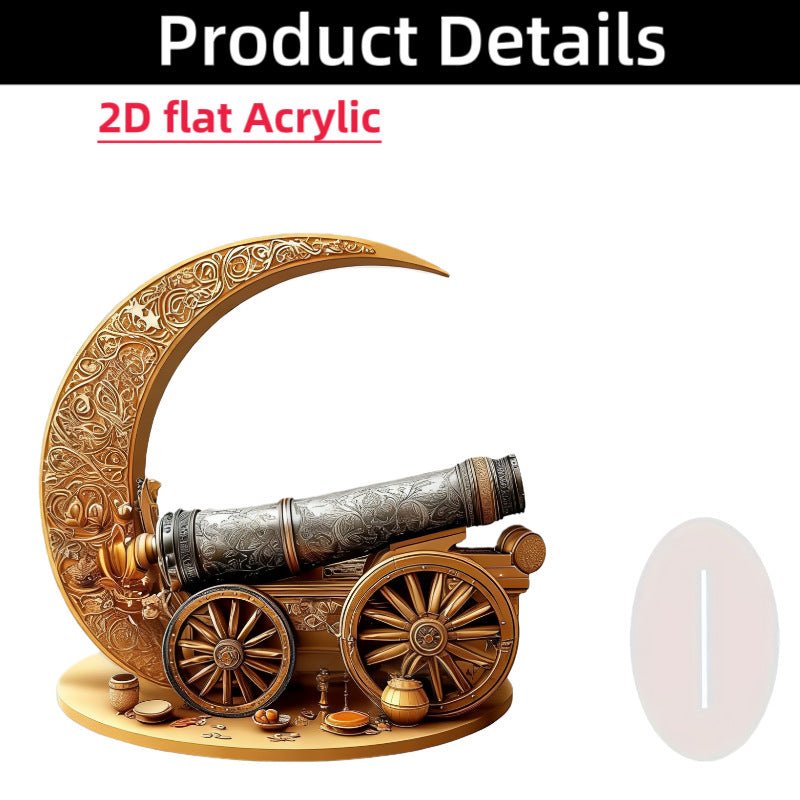 Islamic Crescent with Islamic Motifs Acrylic Desktop Ornament (MAC398) La Vie Bien Islamic Crescent with Islamic Motifs Acrylic Desktop Ornament (MAC398)