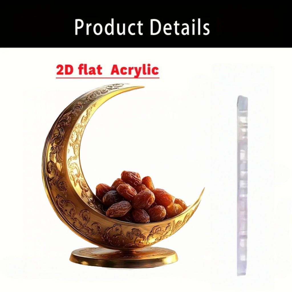 Islamic Crescent with Islamic Motifs Acrylic Desktop Ornament (MAC398) La Vie Bien Islamic Crescent with Islamic Motifs Acrylic Desktop Ornament (MAC398)