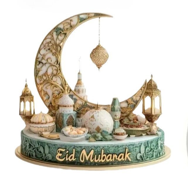 Islamic Crescent with Islamic Motifs Acrylic Desktop Ornament (MAC398) La Vie Bien Islamic Crescent with Islamic Motifs Acrylic Desktop Ornament (MAC398)