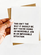 Isn't the Way It Should Be Encouragement Support Card for Loss by Five Dot Post