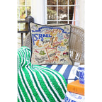 Israel Hand - Embroidered Pillow Pillows La Vie Bien Israel Hand - Embroidered Pillow