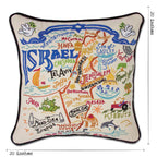 Israel Hand - Embroidered Pillow Pillows La Vie Bien Israel Hand - Embroidered Pillow