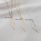 Israel Map Cutout Necklace La Vie Bien Israel Map Cutout Necklace