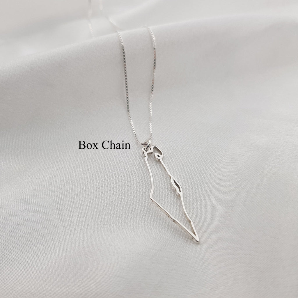 Israel Map Cutout Necklace La Vie Bien Israel Map Cutout Necklace