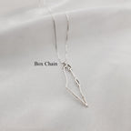 Israel Map Cutout Necklace La Vie Bien Israel Map Cutout Necklace