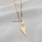 Israel Map Star of David Necklace La Vie Bien Israel Map Star of David Necklace