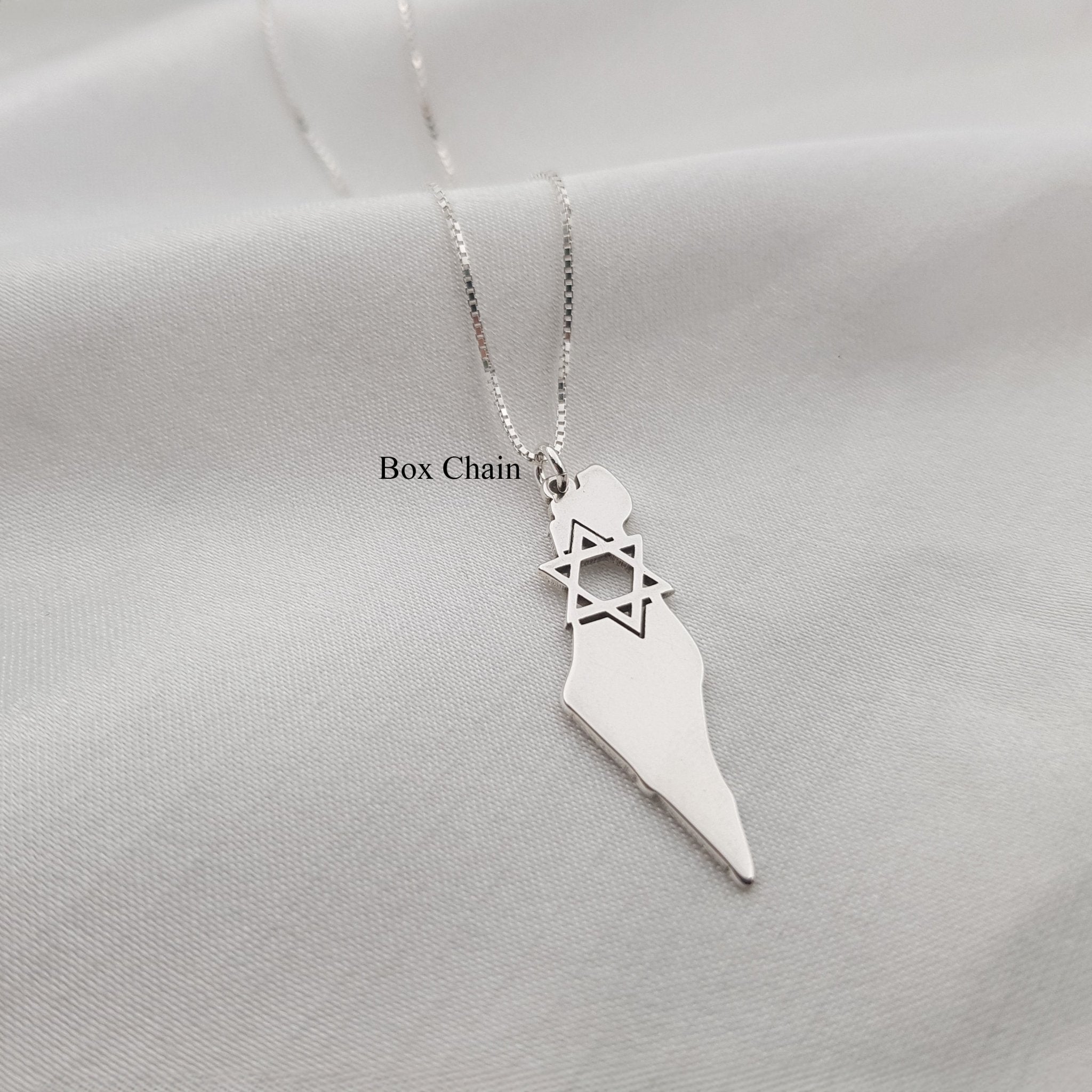 Israel Map Star of David Necklace La Vie Bien Israel Map Star of David Necklace