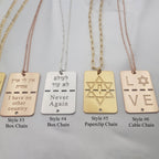 Israel Military Tag Necklace La Vie Bien Israel Military Tag Necklace