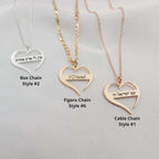 Israel Support Heart Necklace - 6 Styles La Vie Bien Israel Support Heart Necklace - 6 Styles