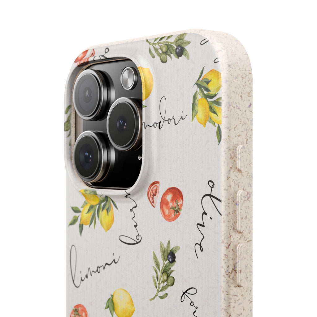 Italian cooking Eco friendly biodegradable phone case -Lemons & Tomatoes phone case | Biodegradable Cases Phone Case La Vie Bien Italian cooking Eco friendly biodegradable phone case -Lemons & Tomatoes phone case | Biodegradable Cases