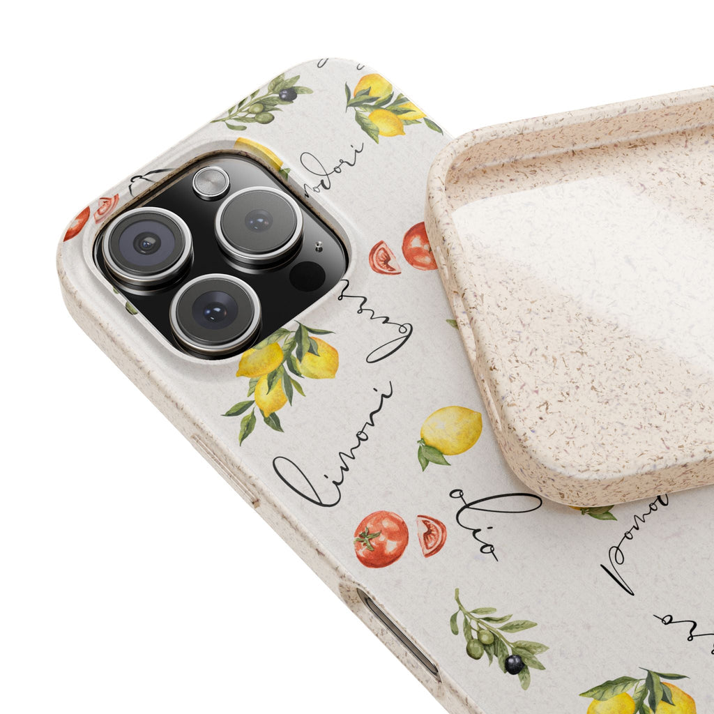 Italian cooking Eco friendly biodegradable phone case -Lemons & Tomatoes phone case | Biodegradable Cases Phone Case La Vie Bien Italian cooking Eco friendly biodegradable phone case -Lemons & Tomatoes phone case | Biodegradable Cases