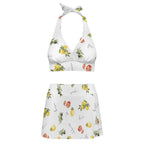 Italian cooking themed Lace-up Split Skirt Swimsuit Set "La Dolce Vita" - For Italian cooks and language learners 11118 La Vie Bien Italian cooking themed Lace-up Split Skirt Swimsuit Set "La Dolce Vita" - For Italian cooks and language learners