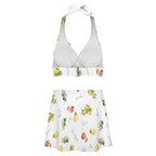 Italian cooking themed Lace-up Split Skirt Swimsuit Set "La Dolce Vita" - For Italian cooks and language learners 11118 La Vie Bien Italian cooking themed Lace-up Split Skirt Swimsuit Set "La Dolce Vita" - For Italian cooks and language learners