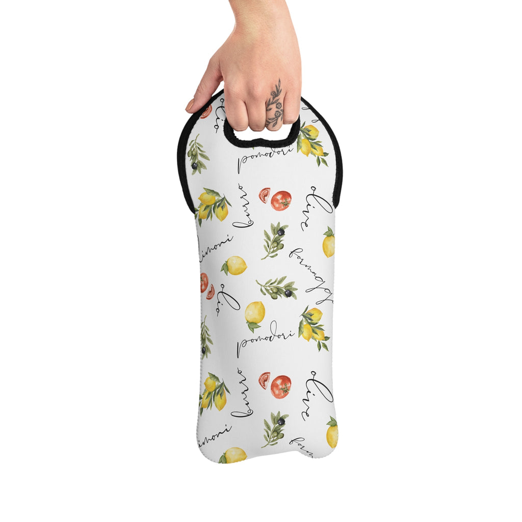 Italian cooking Wine Tote Bag – Insulated Bottle Carrier with Lemon & Olive Citrus Garden Print Accessories La Vie Bien Italian cooking Wine Tote Bag – Insulated Bottle Carrier with Lemon & Olive Citrus Garden Print