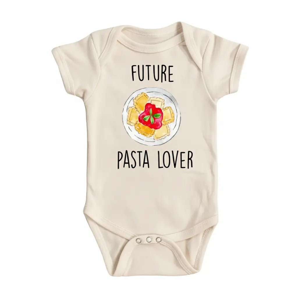 Italian Pasta Newborn Baby Onesie® Bodysuit GS1 Baby Onesie La Vie Bien Italian Pasta Newborn Baby Onesie® Bodysuit GS1
