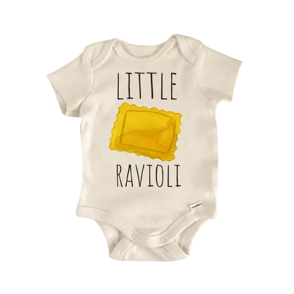 Italian Pasta Ravioli Newborn Baby Onesie® Bodysuit GS1 Baby Onesie La Vie Bien Italian Pasta Ravioli Newborn Baby Onesie® Bodysuit GS1