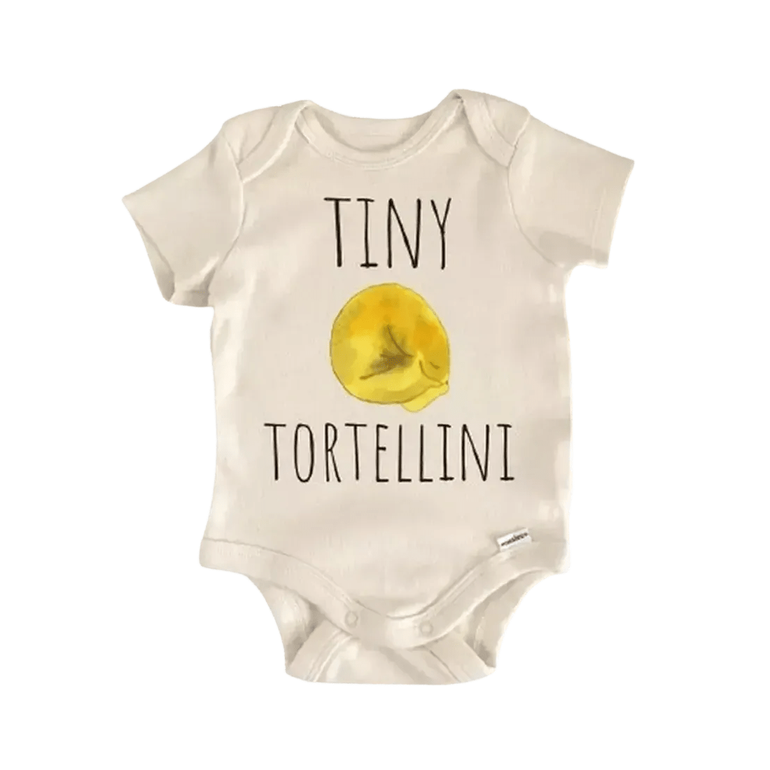 Italian Pasta Tortellini Newborn Baby Onesie® Bodysuit GS1 Baby Onesie La Vie Bien Italian Pasta Tortellini Newborn Baby Onesie® Bodysuit GS1