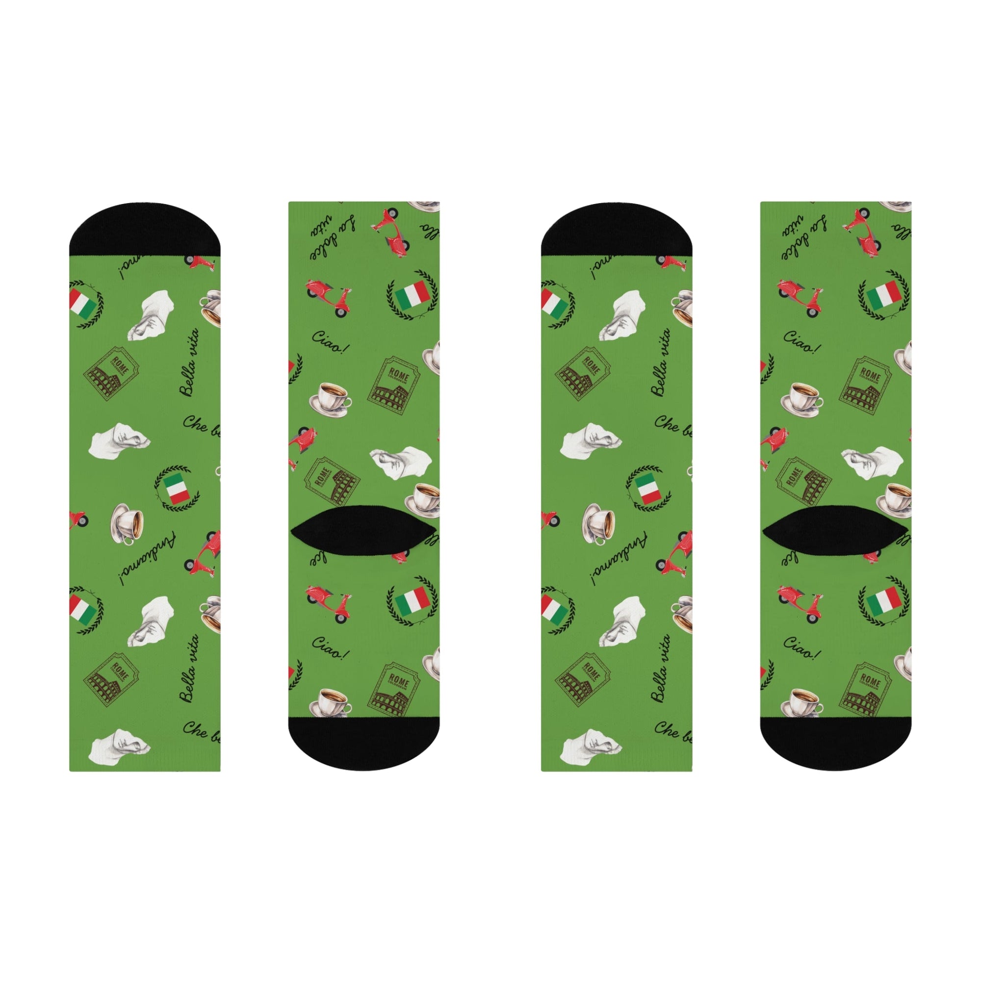 Italian themed Crew Socks