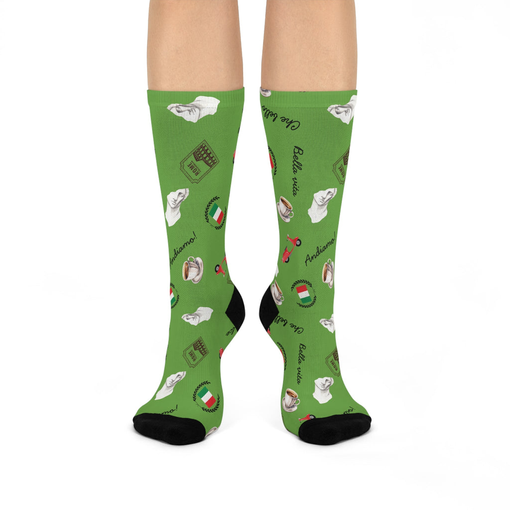 Italian themed Crew Socks