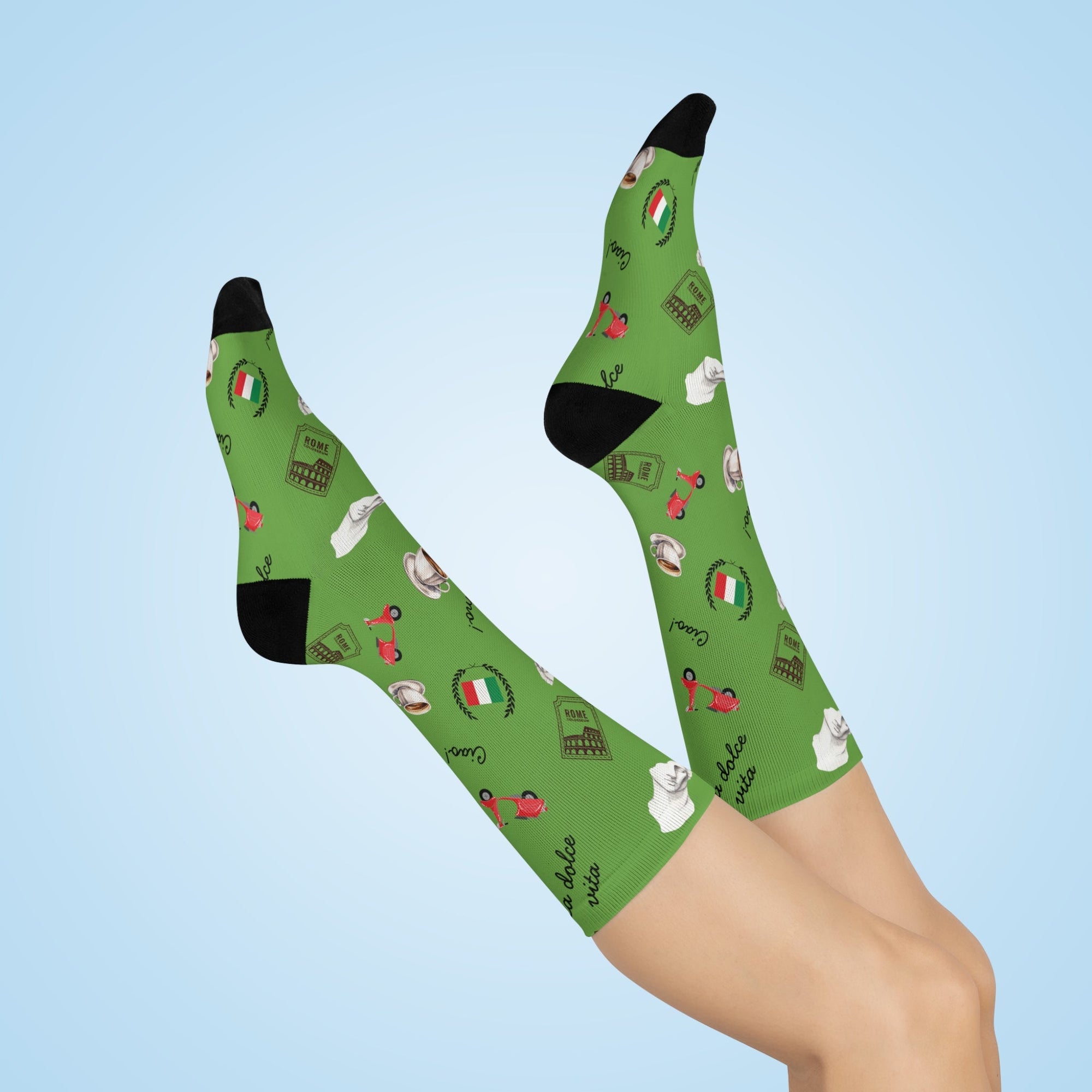 Italian themed Crew Socks