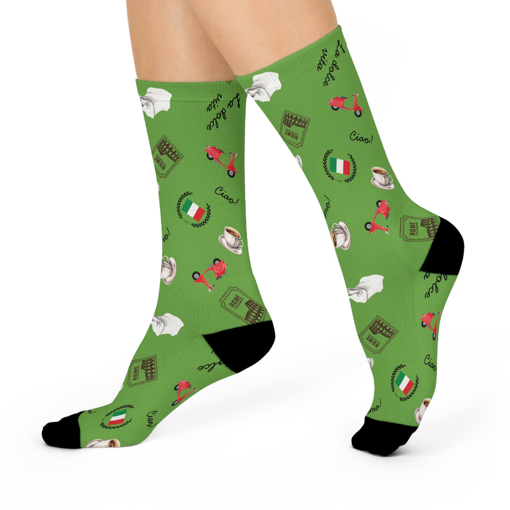 Italian themed Crew Socks