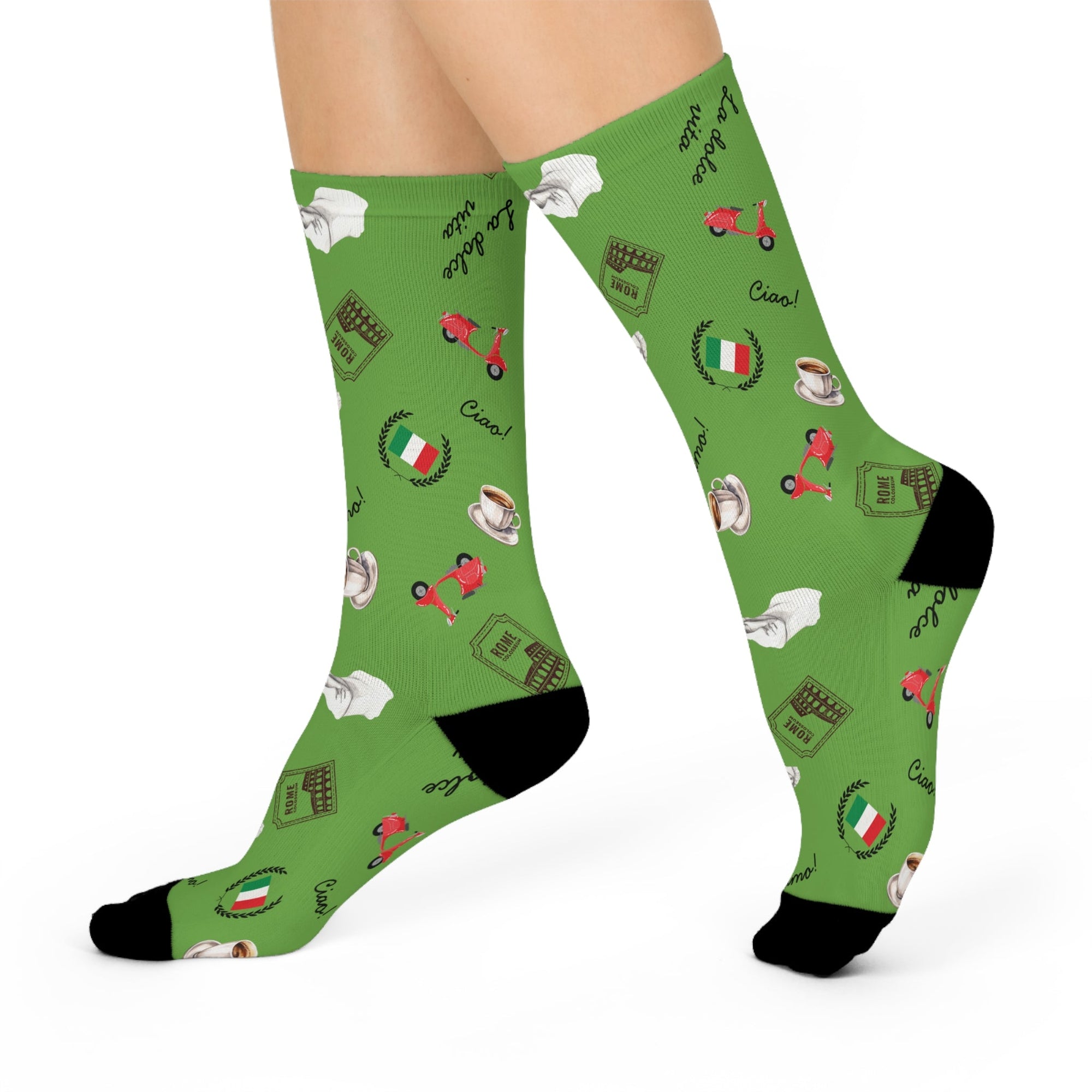 Italian themed Crew Socks