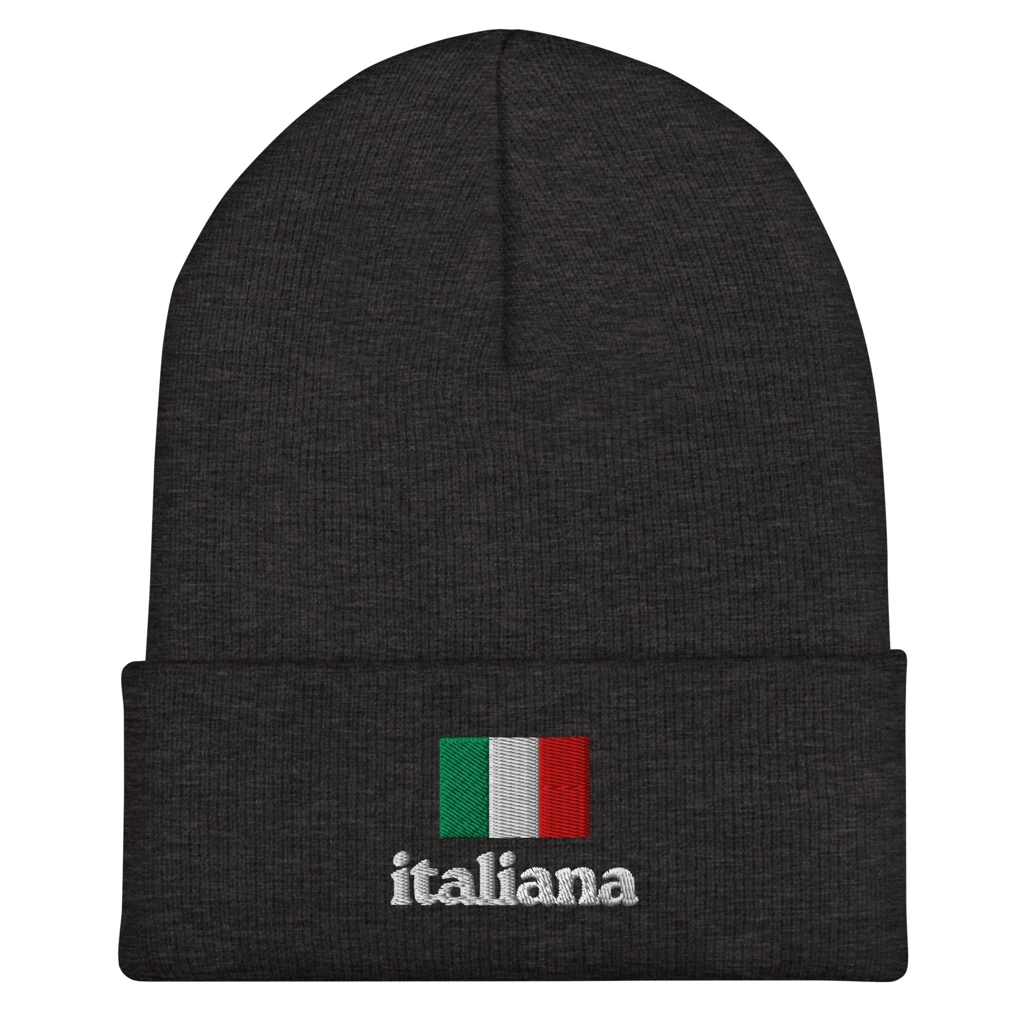 Italiana Italy flag embroidered Cuffed Beanie by La Vie Bien