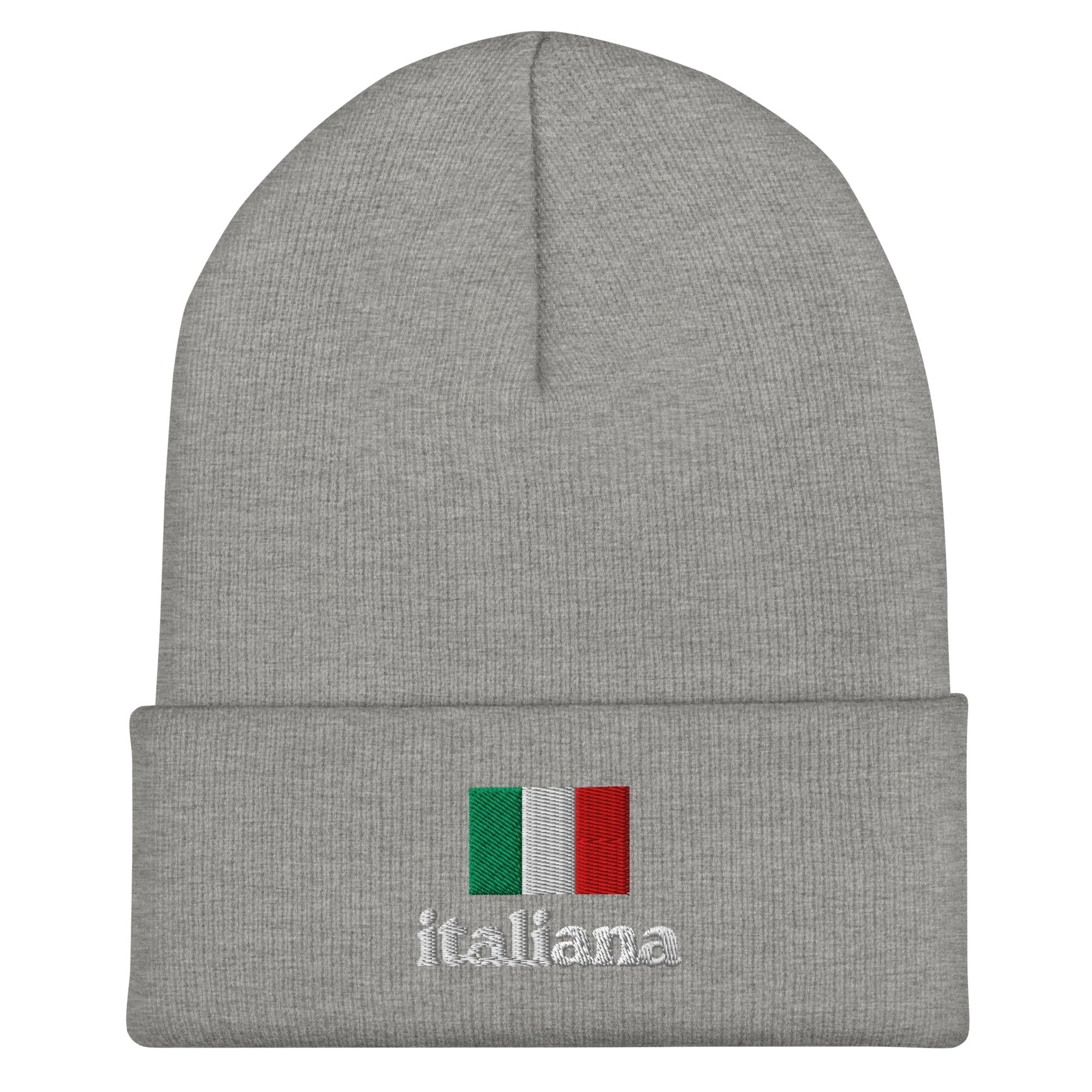 Italiana Italy flag embroidered Cuffed Beanie by La Vie Bien