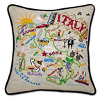 Italy Hand - Embroidered Pillow Pillows La Vie Bien Italy Hand - Embroidered Pillow
