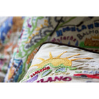 Italy Hand - Embroidered Pillow Pillows La Vie Bien Italy Hand - Embroidered Pillow