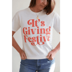 It's Giving Festive Unisex T-shirt by Polished Prints