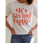 It's Giving Festive Unisex T-shirt by Polished Prints