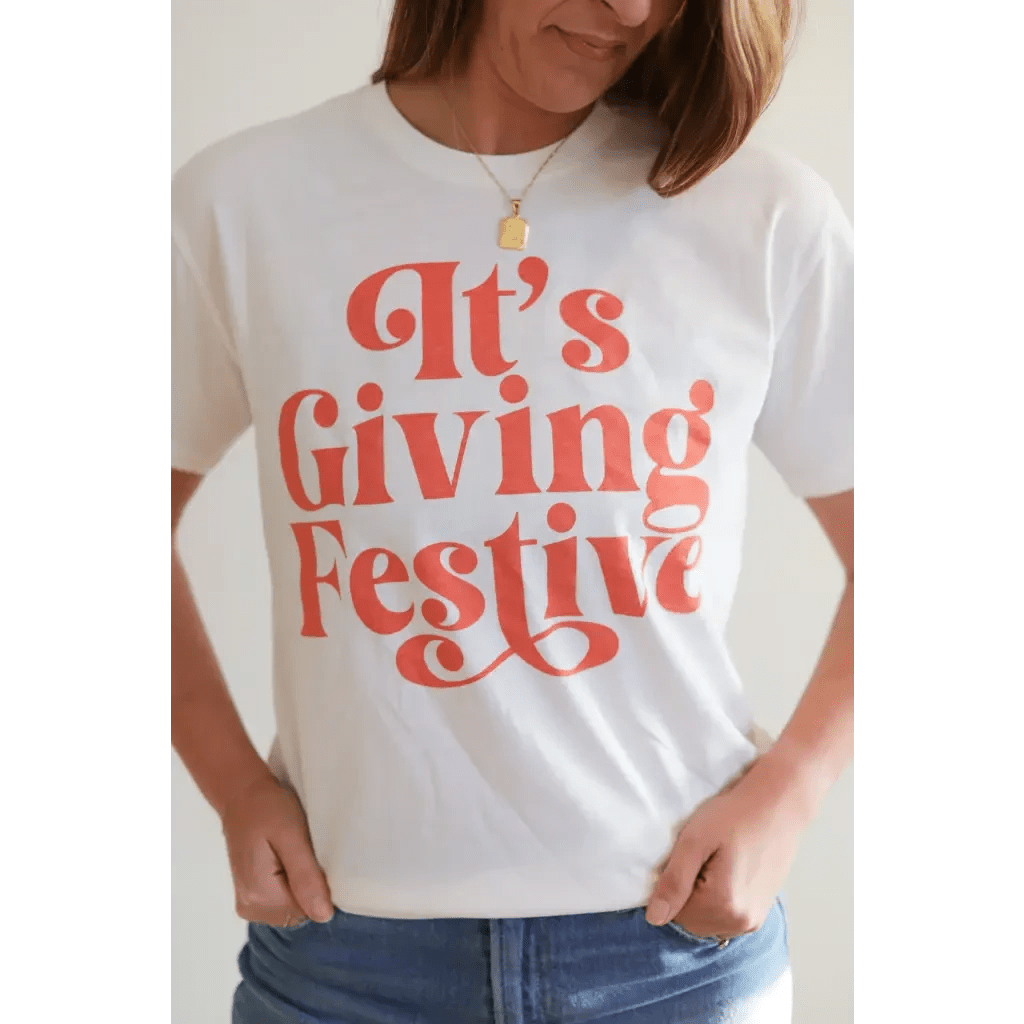 It's Giving Festive Unisex T-shirt by Polished Prints