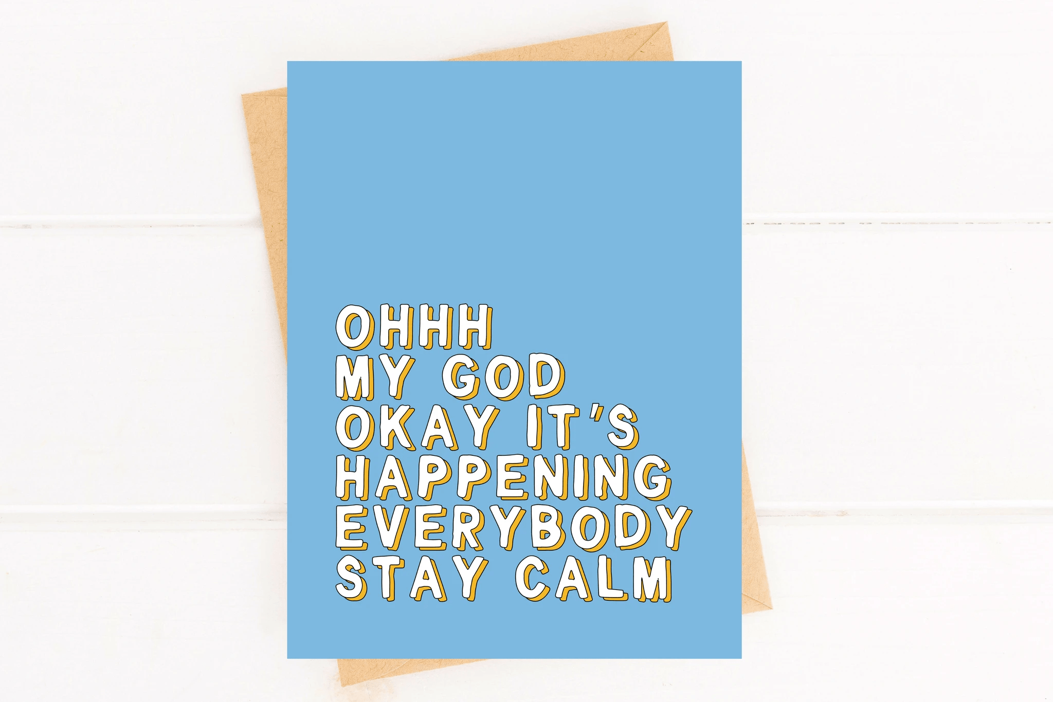 It's Happening Funny Pregnancy New Job Promotion Grad Card by Five Dot Post