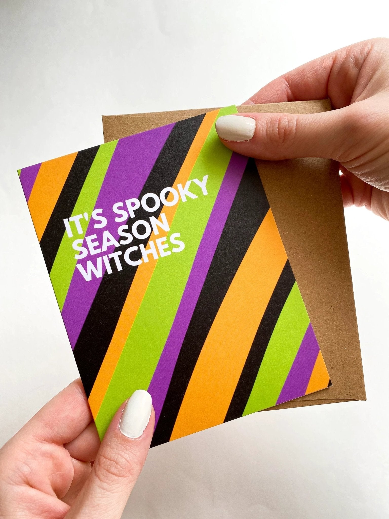 It's Spooky Season Witches Funny Halloween Card by Five Dot Post