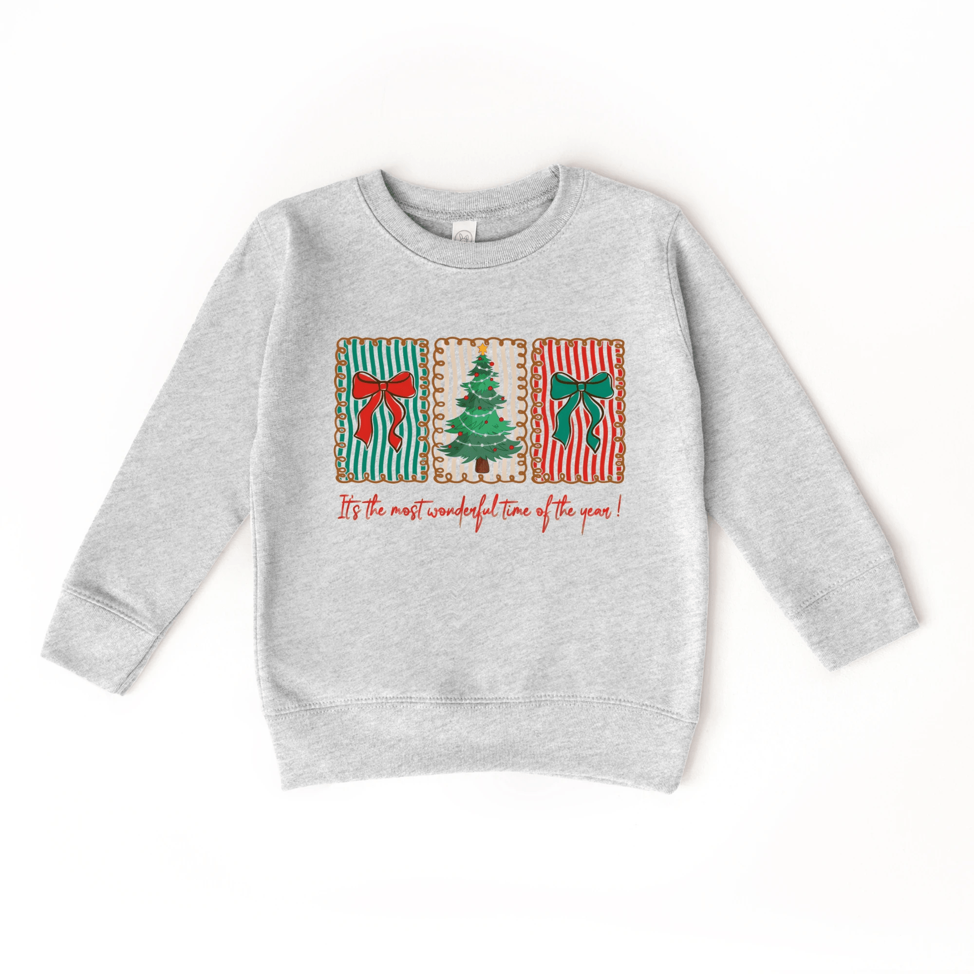 It's the most wonderful time of the Year Stamp toddler and youth Sweatshirt, Christmas collection by Benny and Ray Apparel