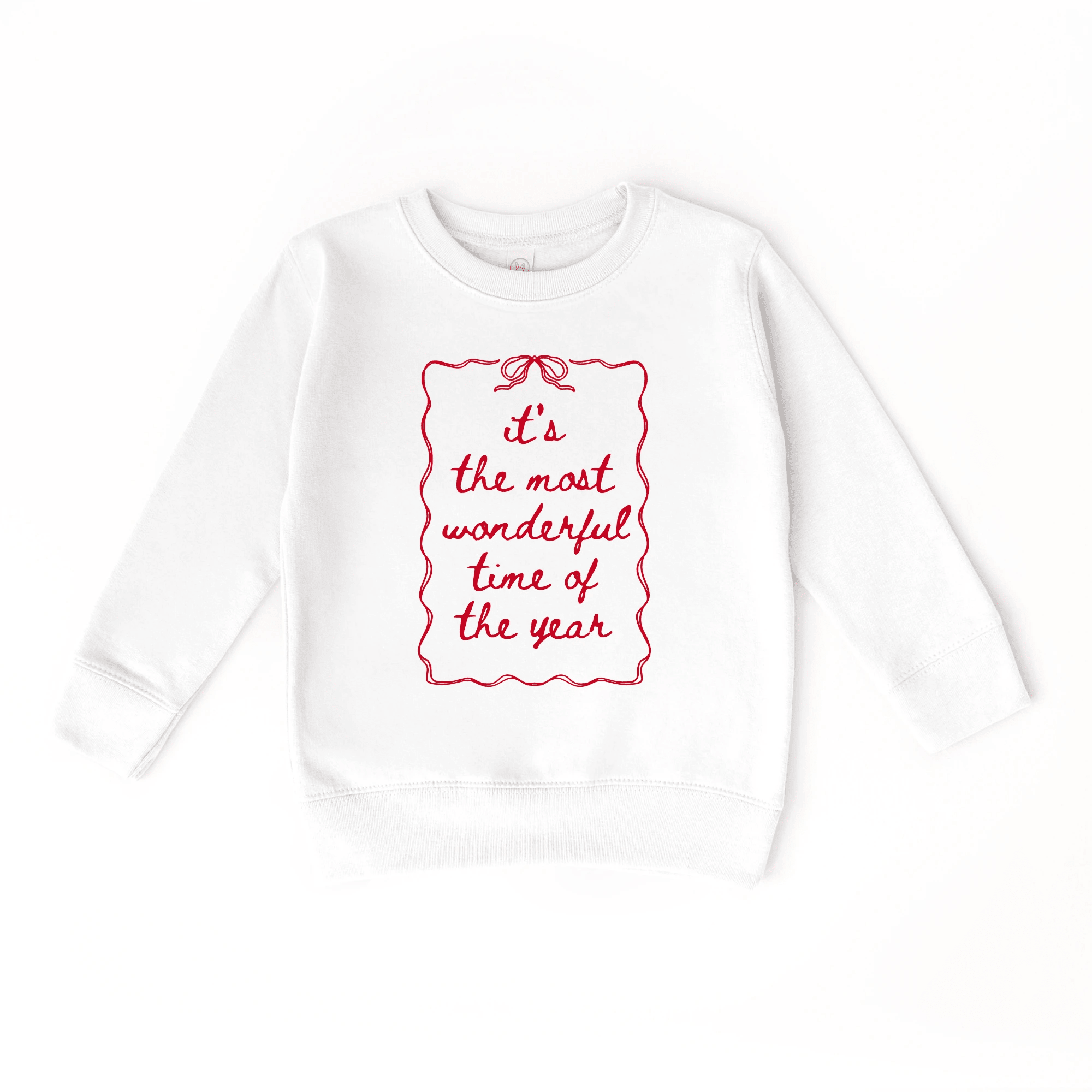 It's the most wonderful time of the Year toddler and youth Sweatshirt, Christmas collection by Benny and Ray Apparel