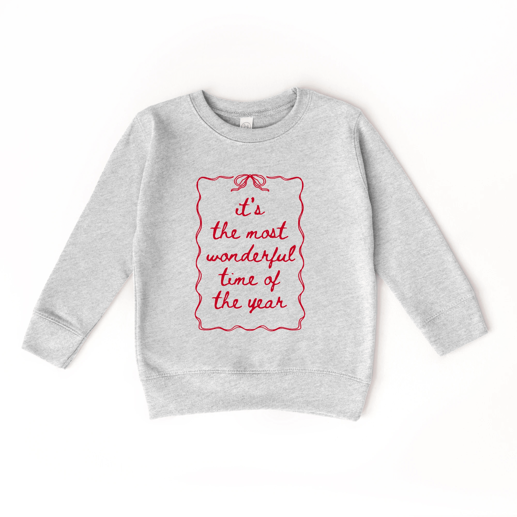 It's the most wonderful time of the Year toddler and youth Sweatshirt, Christmas collection by Benny and Ray Apparel