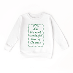 It's the most wonderful time of the Year toddler and youth Sweatshirt, Christmas collection by Benny and Ray Apparel