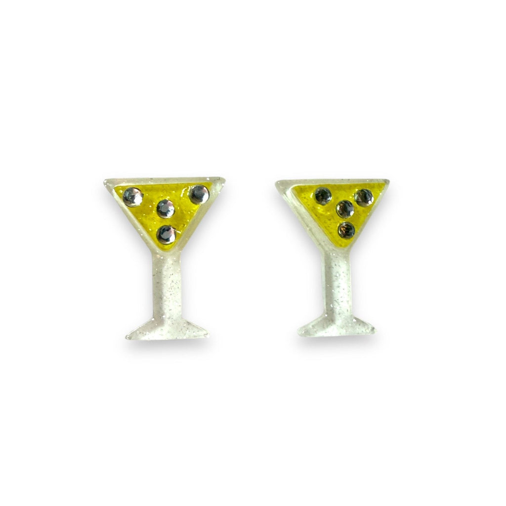 Itty - Bitty Martini Earrings by Lipstick & Chrome Brooches & Lapel Pins La Vie Bien Itty - Bitty Martini Earrings by Lipstick & Chrome