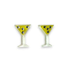 Itty - Bitty Martini Earrings by Lipstick & Chrome Brooches & Lapel Pins La Vie Bien Itty - Bitty Martini Earrings by Lipstick & Chrome