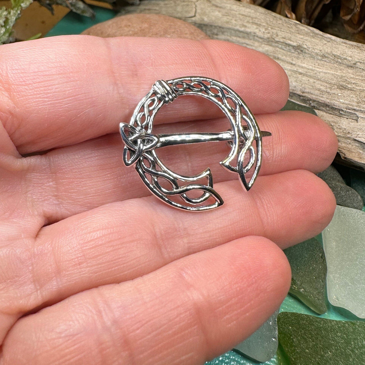Ivermere Celtic Knot Tara Brooch in Sterling Silver Brooch La Vie Bien Ivermere Celtic Knot Tara Brooch in Sterling Silver