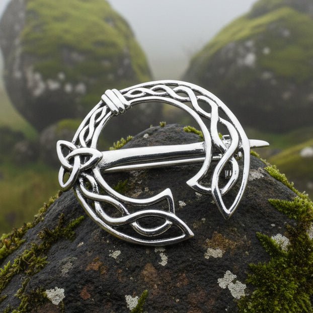 Ivermere Celtic Knot Tara Brooch in Sterling Silver Brooch La Vie Bien Ivermere Celtic Knot Tara Brooch in Sterling Silver