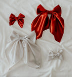 Ivorie Holiday Luxury Large Bow Clip by Little Mae & Co