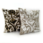 Ivory, Black + Gold Hand Embroidered Pillow Cover La Vie Bien Ivory, Black + Gold Hand Embroidered Pillow Cover