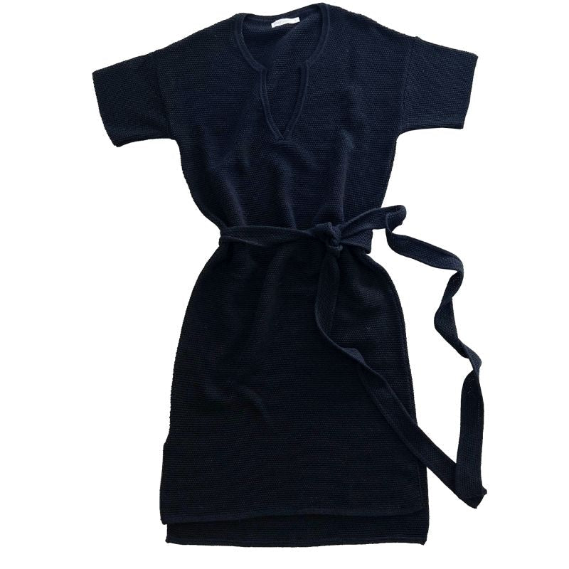 Ixchel Black Tunic Knit Dress Apparel La Vie Bien Ixchel Black Tunic Knit Dress