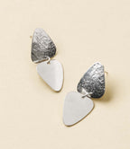 Iyla Geometric Textured Dangle Earring HME stock line La Vie Bien Iyla Geometric Textured Dangle Earring