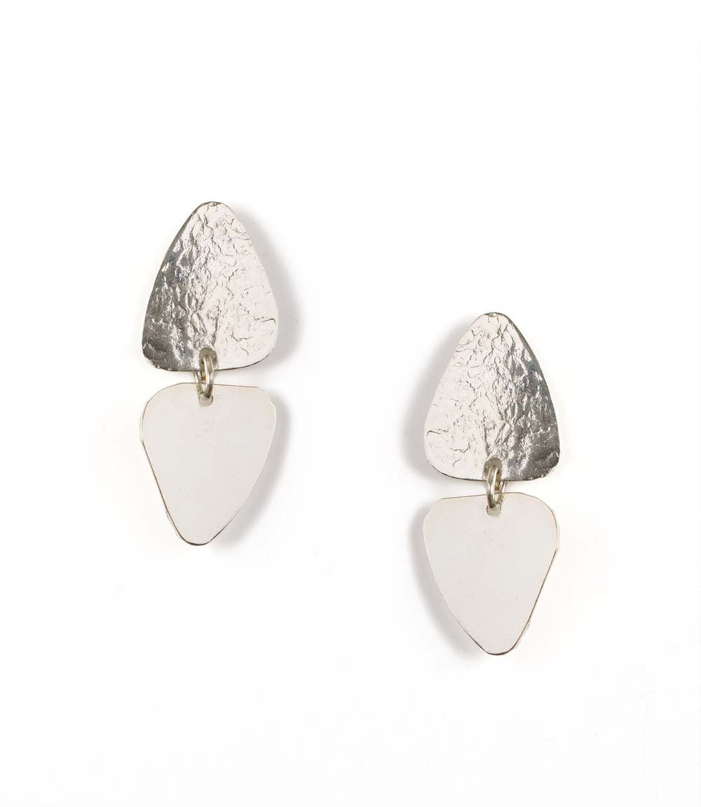 Iyla Geometric Textured Dangle Earring HME stock line La Vie Bien Iyla Geometric Textured Dangle Earring